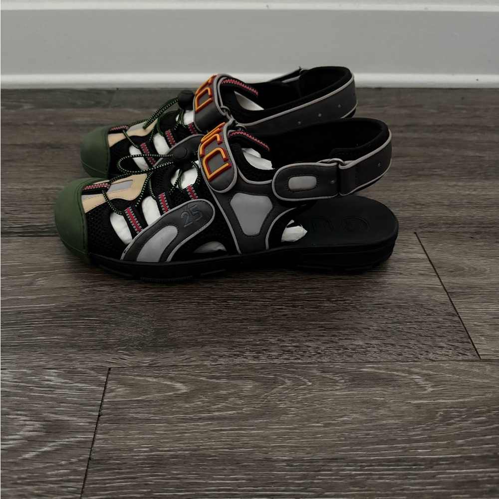 Gucci Green and Black Men's Sandals